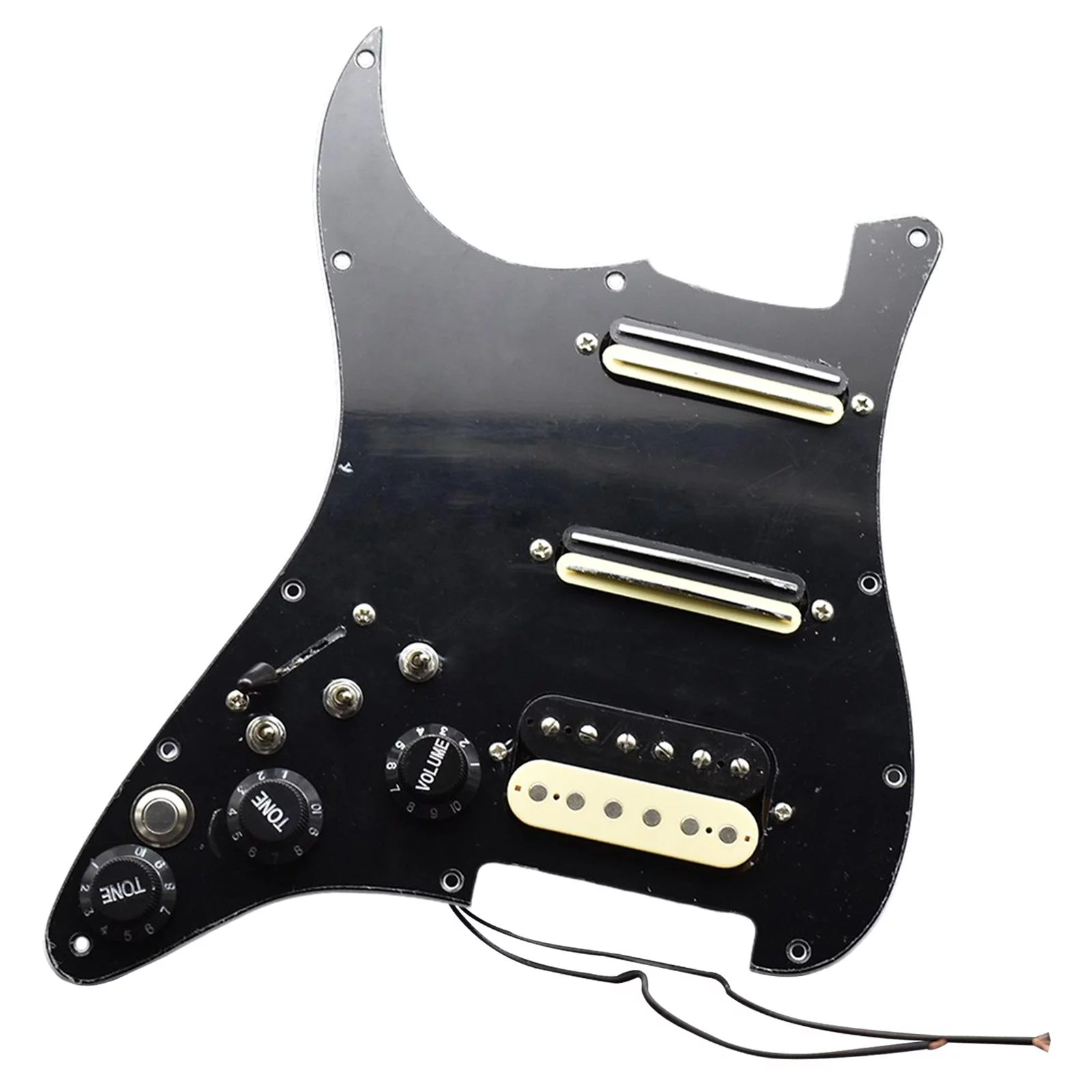Guitar Loaded Pickguard, Guitar Pickguard, Pickup Left Practical Electronic Components, Replacement Guitar Pickup for Electric Guitars Fitment black