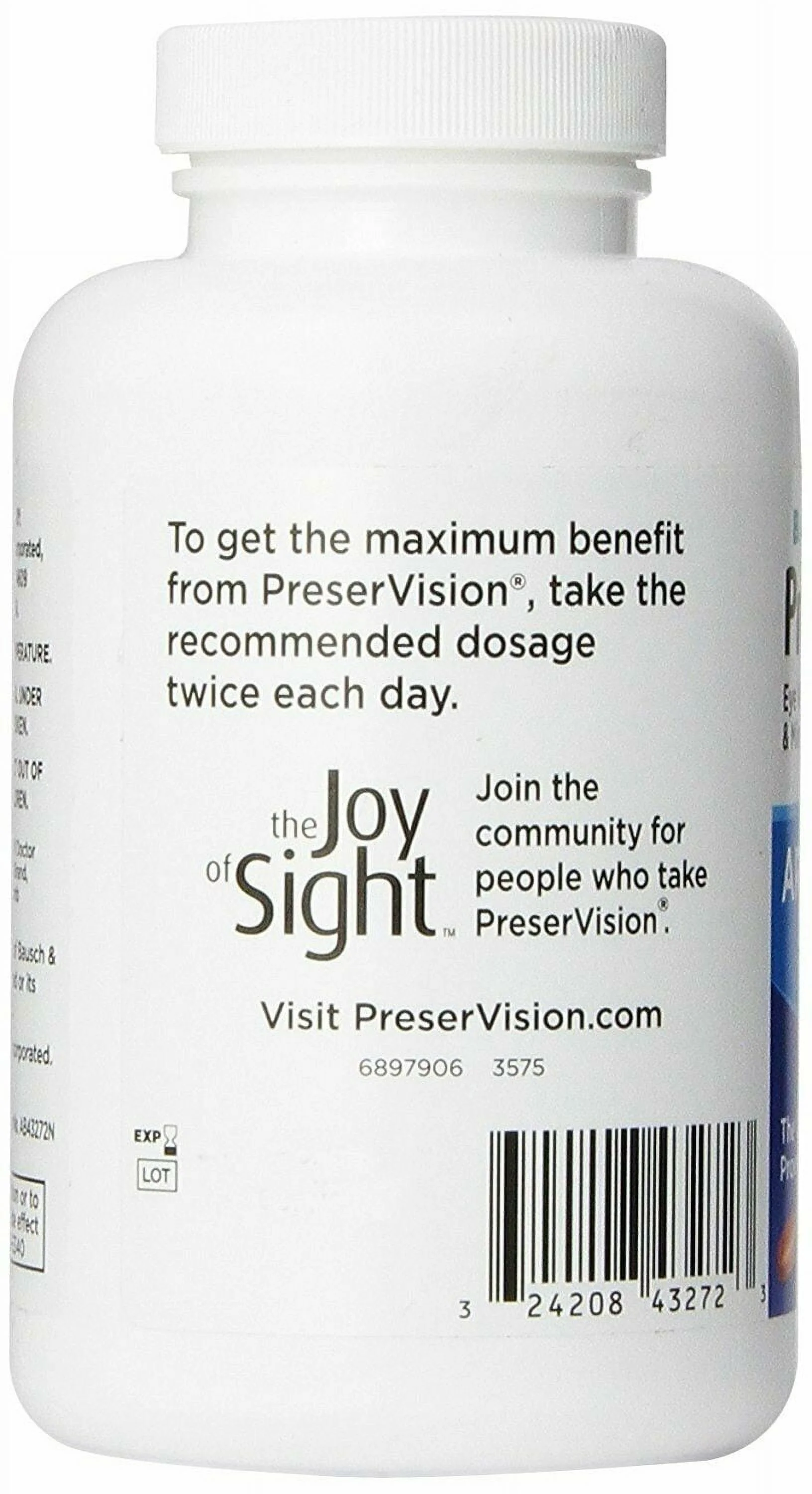 5 Pack Bausch+Lomb PreserVision AREDS Eye Vitamin & Mineral Supplement 240ct Ea