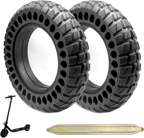 2Pcs 10x2.5 inch Solid Scooter Tires 10 inch Electric scooter Tire 60/70-6.5 Solid Rubber Tire
