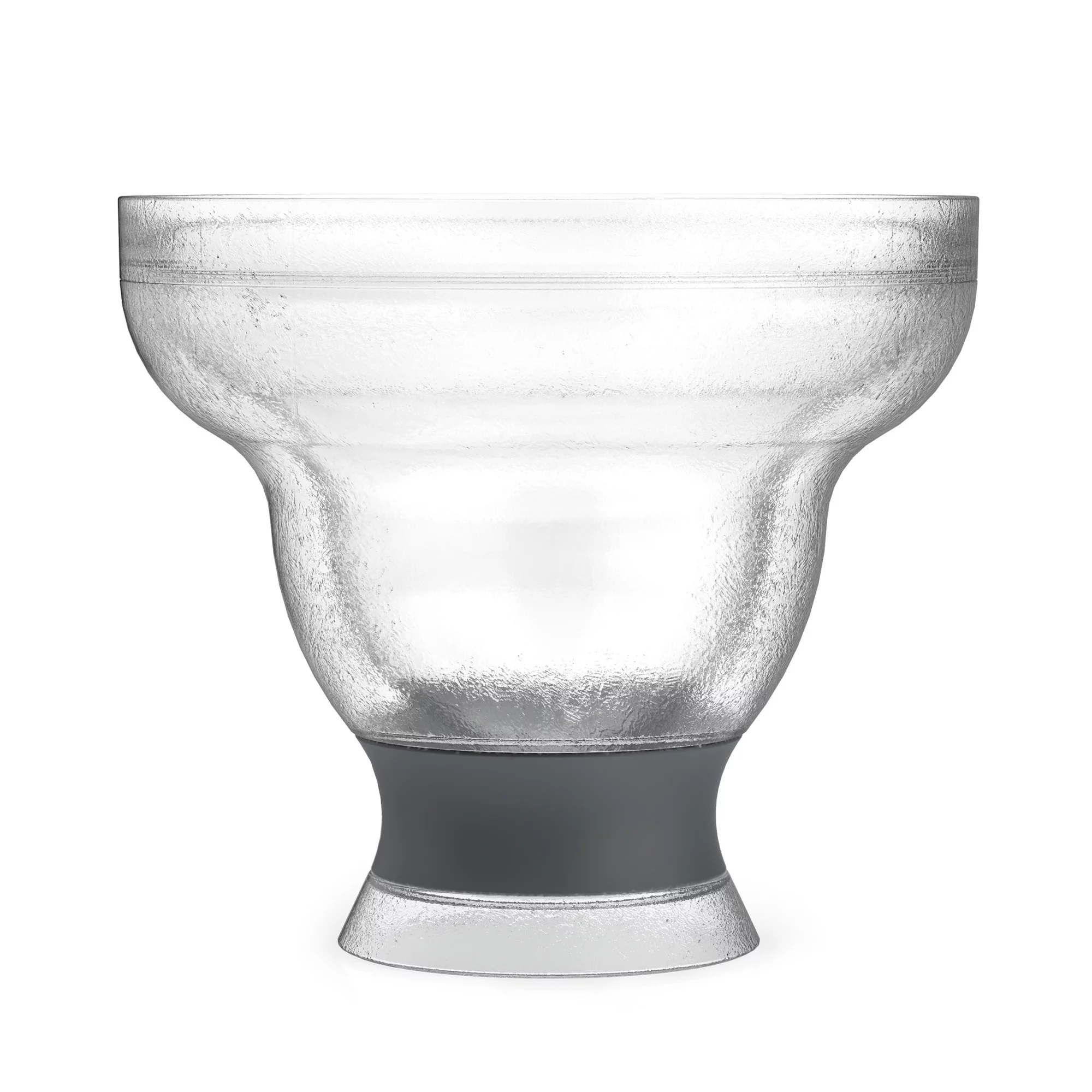 Host FREEZE Margarita Cocktail Glasses, Frozen Cup Double Wall Plastic Margarita Glasses Drinking Set Modern Drinking Glasses Grey Set of 4