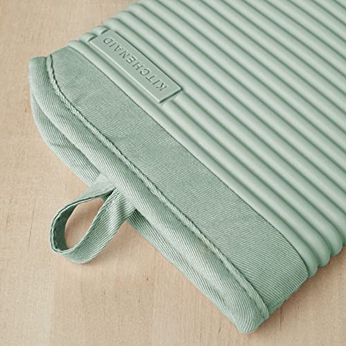 KITCHENAID Ribbed Soft Silicone Oven Mitt 2-Pack Set, 7.5