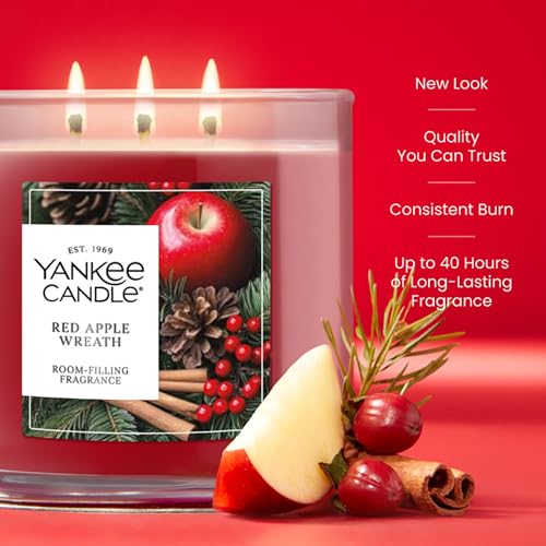 Yankee Candle Balsam & Cedar, Holiday Scented Candle, 22oz Large Jar with up to 150 Hour Burn Time, Giftable