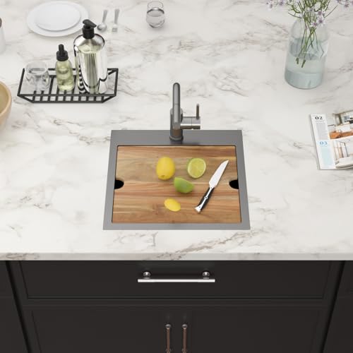 25 Inch Utility Laundry Sink Drop In 16 Gauge Stainless Steel Single Bowl Laundry Room Sink Laundry & Utility Room Kitchen Sinks 25