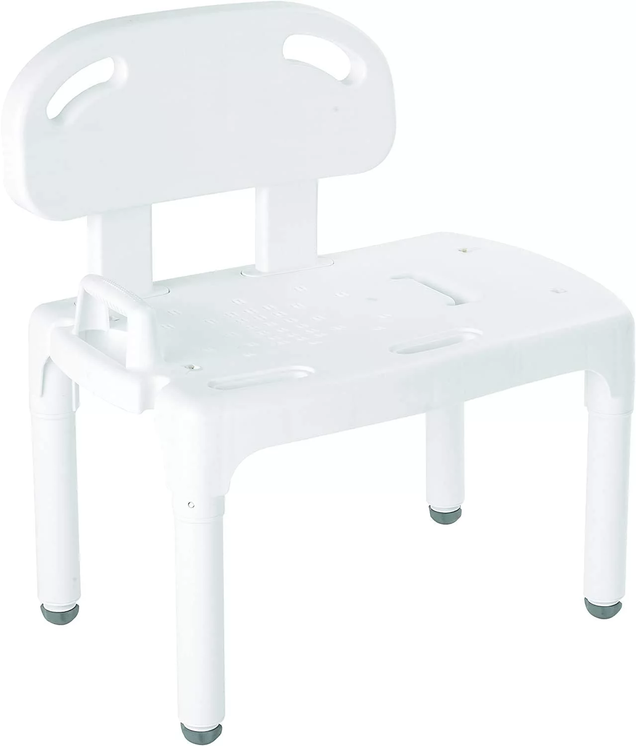 Carex Universal Tub Transfer Bench, Shower and Bath Seat, Height Adjustable, Holds Up to 400 Pounds