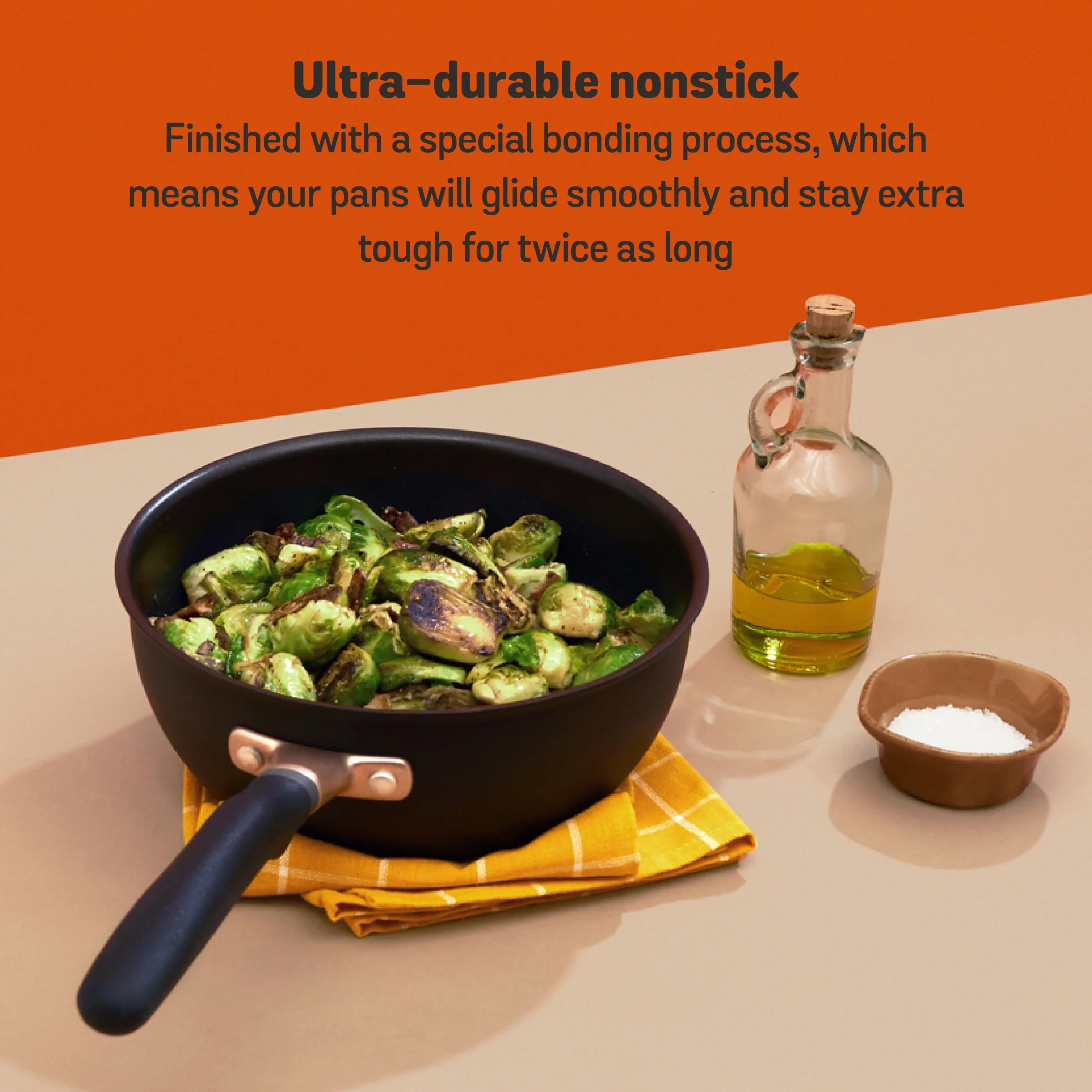 Meyer Accent Series Hard Anodized Nonstick Induction Saucier Sauce Pan, 3-Quart, Matte Black