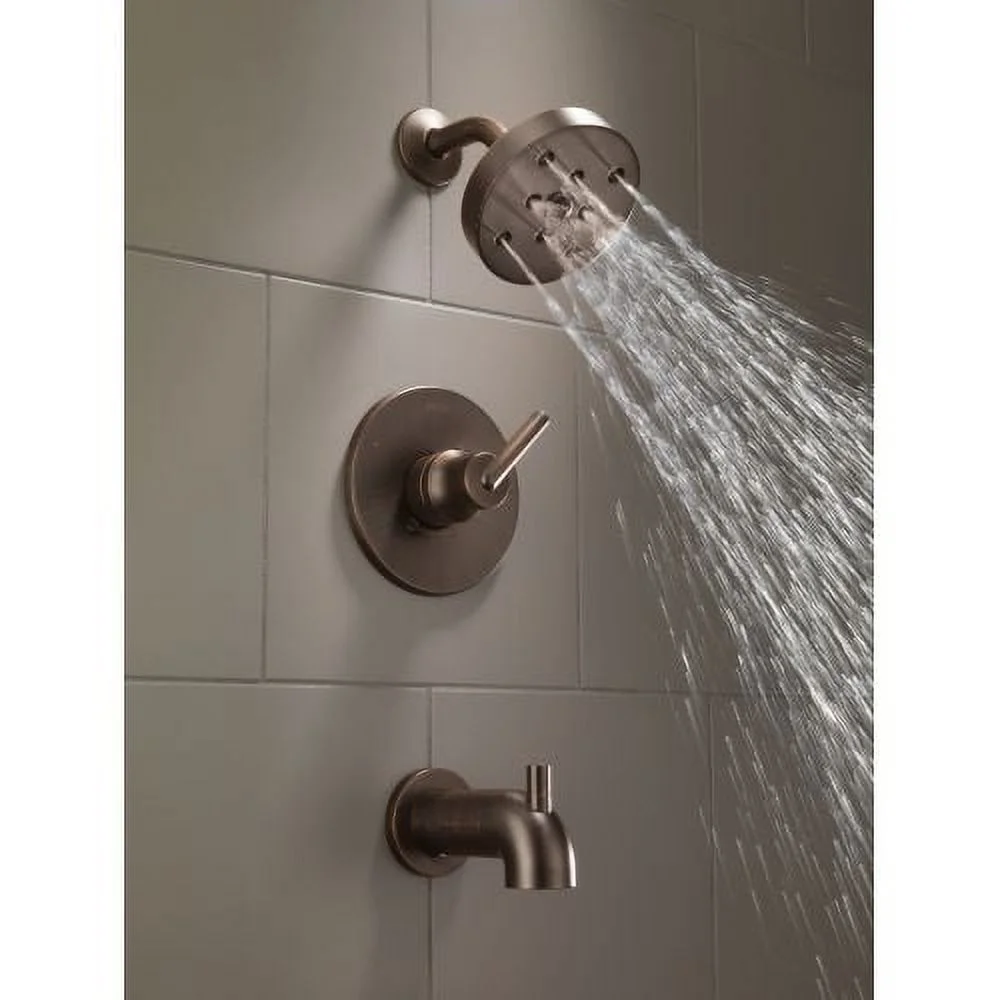 Delta Trinsic MonitorÃÂ® 14 Series H2OkineticÃÂ® Tub & Shower Trim in Stainless T14459-SS