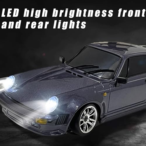 LD1899 1/18 RC Drift Car GTR R34 2.4GHz RWD with Gyroscope on-Road Alloy Body Shell Racing Cars Radio Control (Blue)