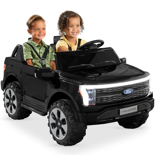 Best Choice Products Licensed Ford F-150 Lightning Truck Kids 12V Electric Ride On Car Toy w/ 66lb Weight Capacity, Parent Control, Bluetooth - Blue