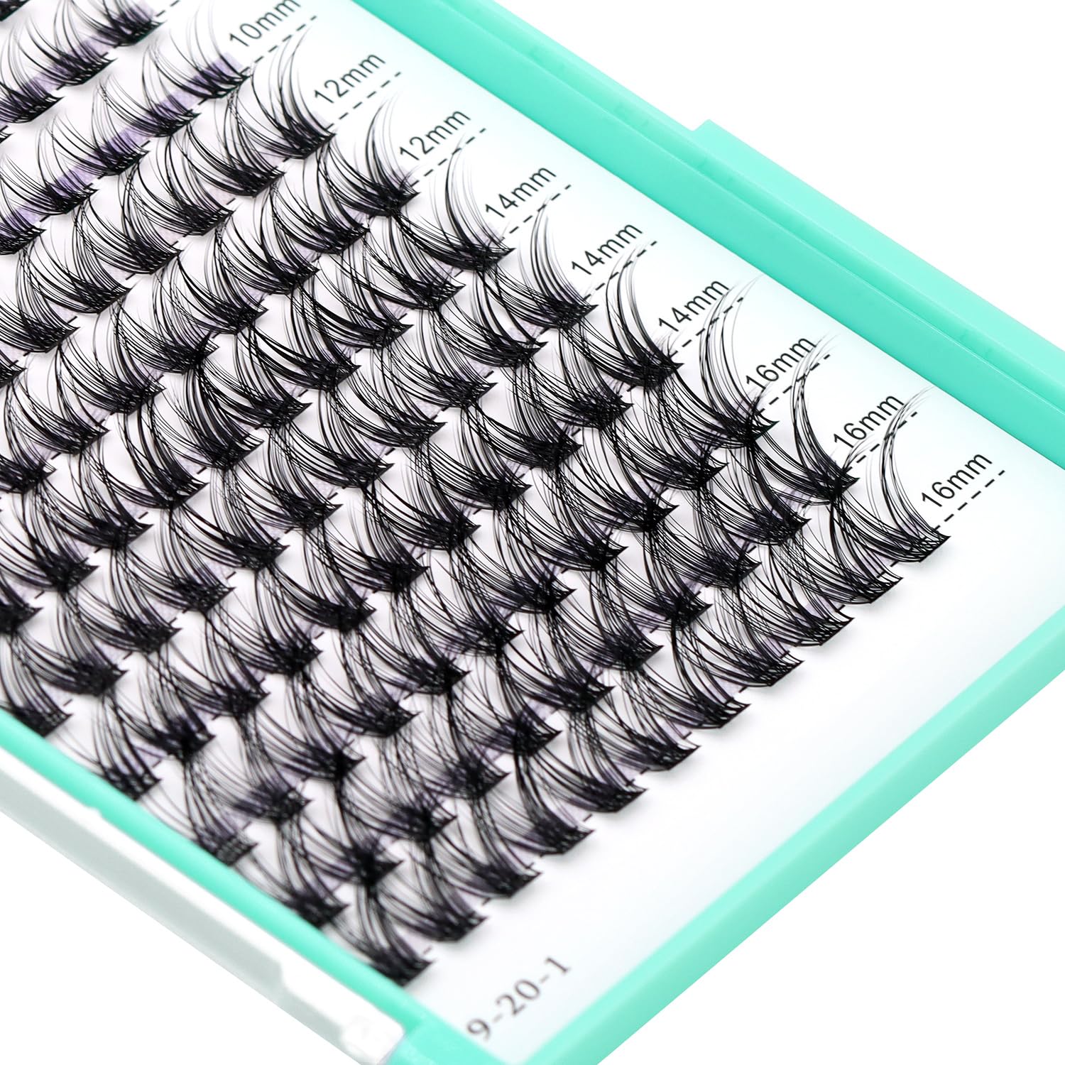 Bodermincer 132 Cluster D Curl Natural Style Eyelashes Professional Makeup Wide Cluster Individual Cluster EyeLashes Grafting Fake False Eyelashes (Black-8-10-12-14-16mm MIX)