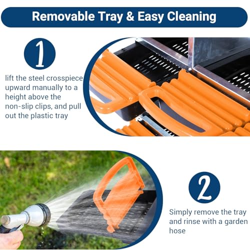 Chicken Nesting Box, 10 Hole 2 Layer Hen Nest Box with Legs, Roll Away Eggs Laying Boxes,Cleanable Pull Out Hen Roosting Boxes