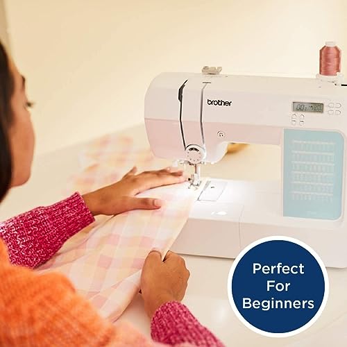 Brother CP60X Computerized Sewing Machine, 60 Built-in Stitches, LCD Display, 7 Included Feet, White