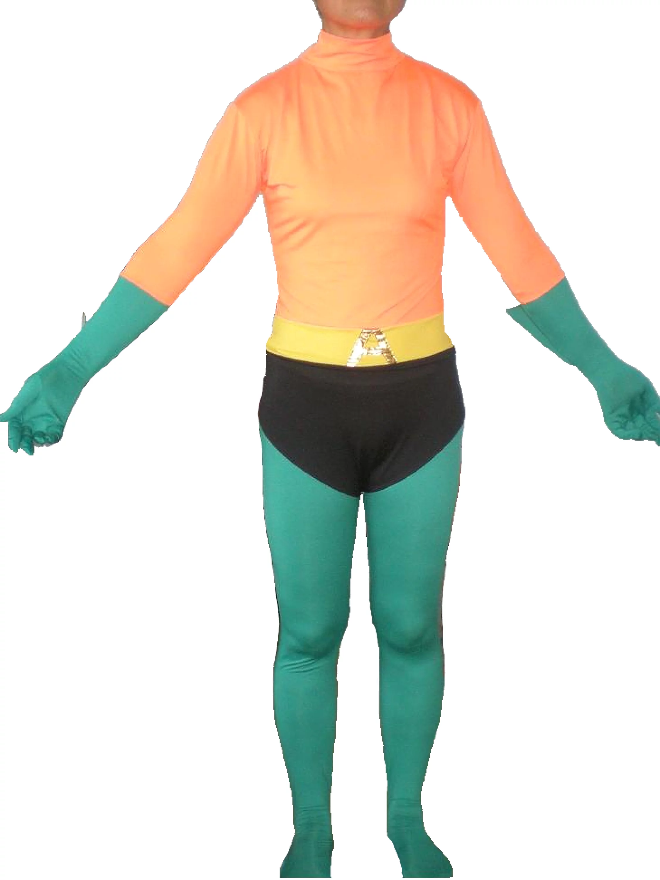 Aquaman Adult Costume Body Suit Spandex Aqua Man Superhero Halloween Cosplay