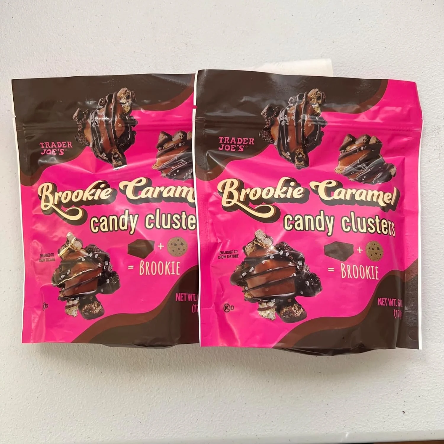 2 Pack Trader Joes Brookie Caramel Candy Clusters 6 oz EACH