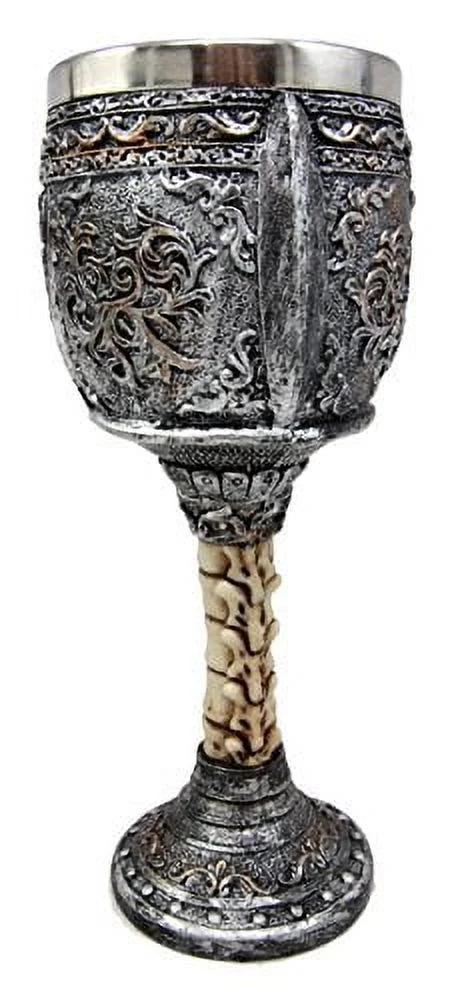 Ebros Roman Centurion General Helmet Skull Wine Drink Goblet Chalice Cup 6oz