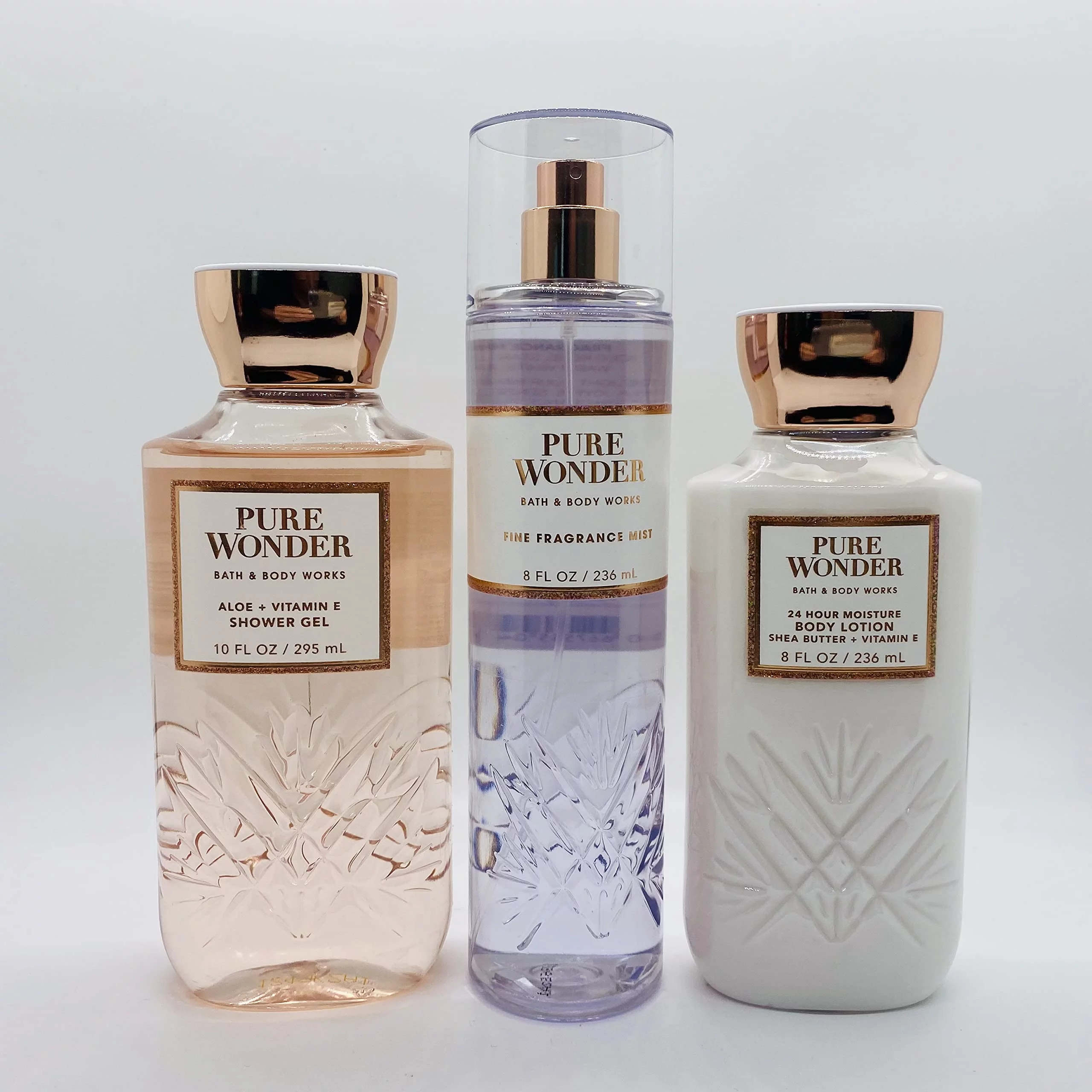 Bath & Body Works - Pure Wonder - 3 pc Bundle Trio -Shower Gel, Fine Fragrance Mist and Super Smooth Body Lotion - Fall 2021