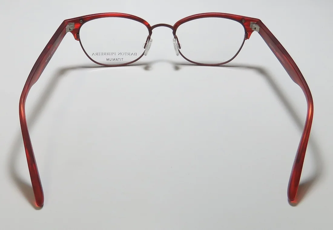 NEW BARTON PERREIRA ESTELLE WOMENS/LADIES CAT EYE FULL-RIM TITANIUM MATTE RED CAT EYES HIP TITANIUM FRAME DEMO LENSES 49-17-140 EYEGLASSES/GLASSES