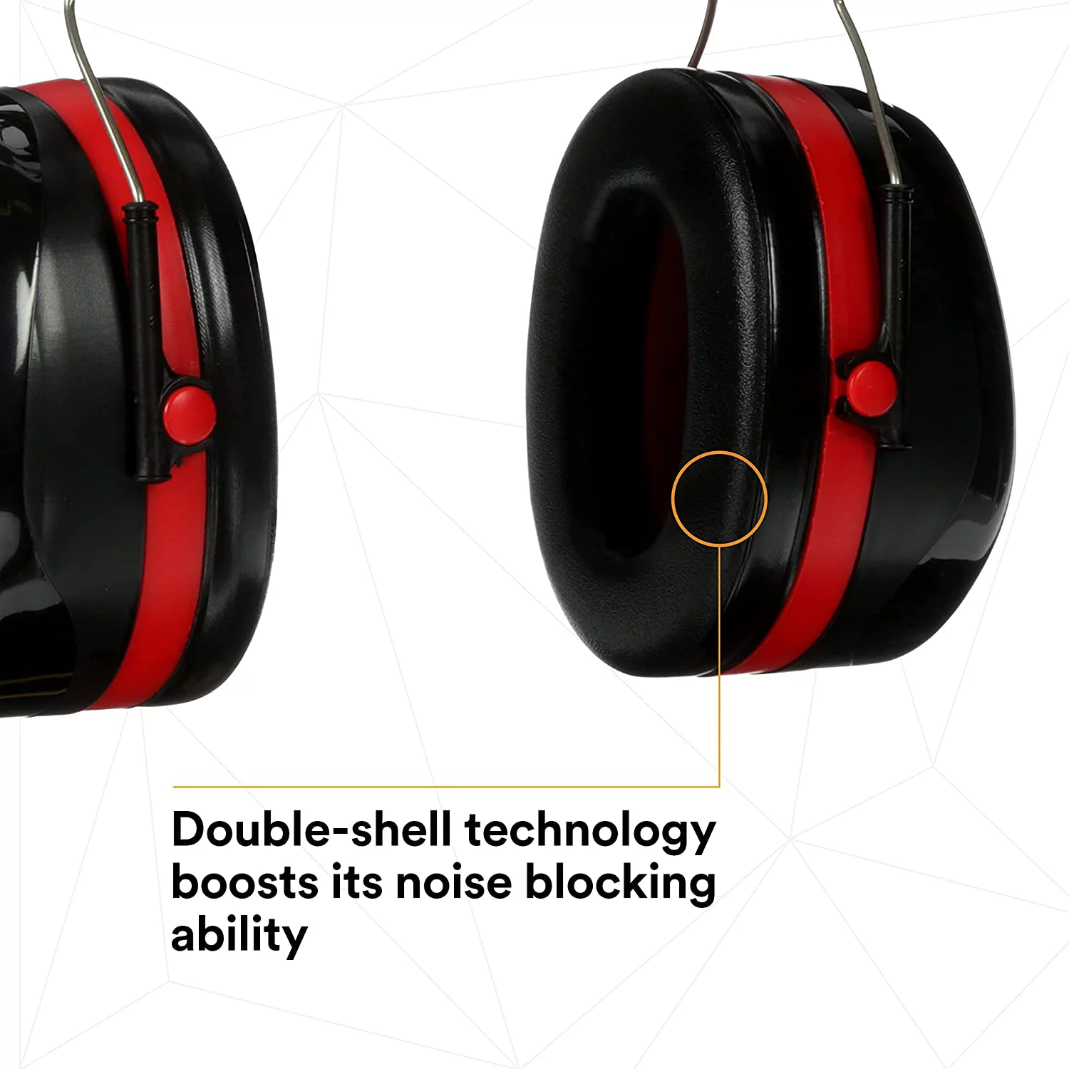 3M 30dB Over-the-Head Ear Muff, Black/Red; ANSI S3.19-1974 H10A