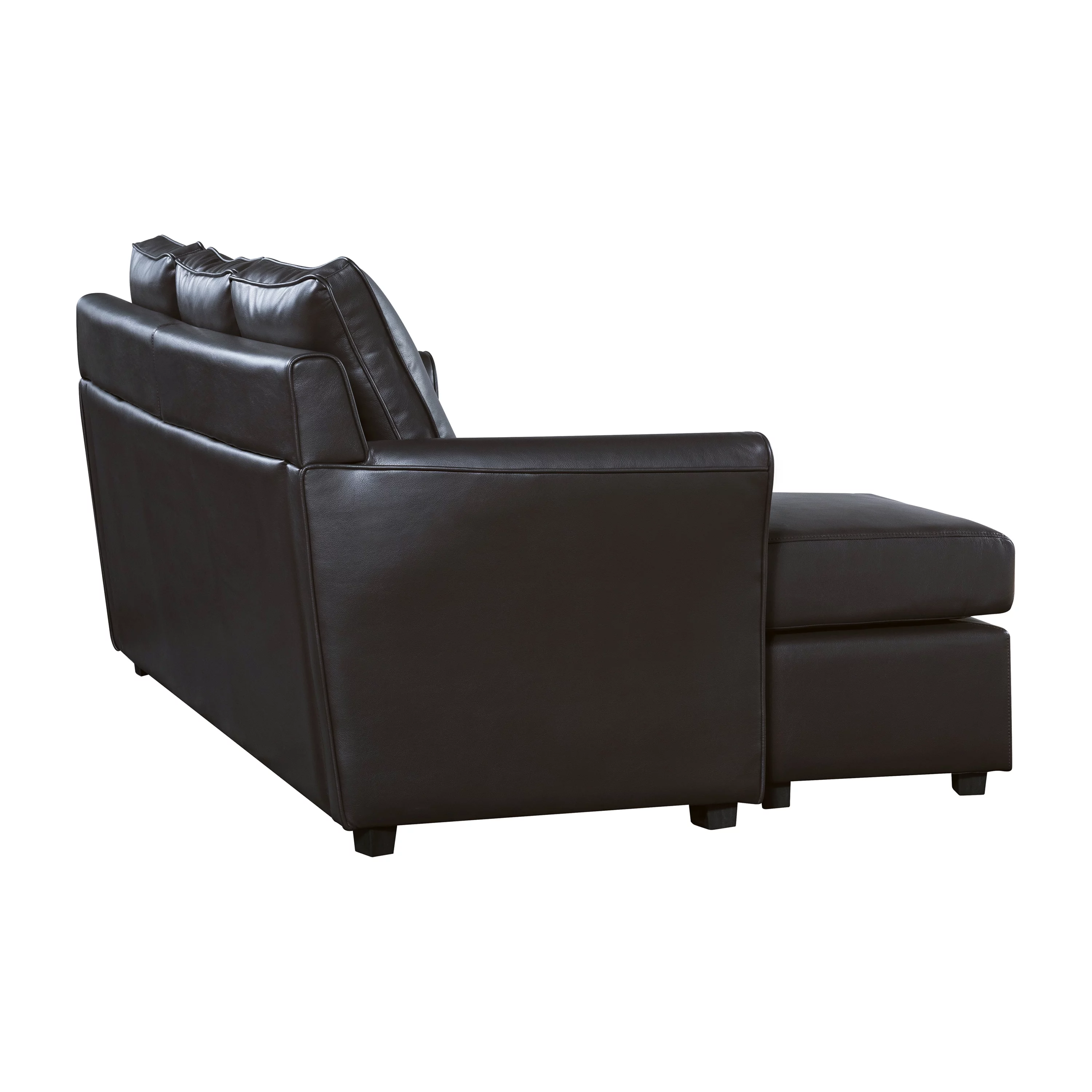 Furniture of America Sula Transitional Sectional Sofa in Dark Gray Faux Leather