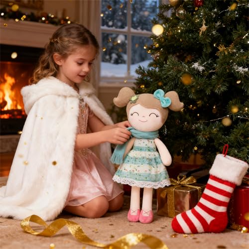 Gloveleya Baby Girl Gift First Baby Doll Plush Doll Print Sunflowers