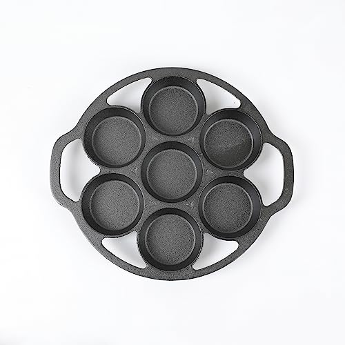 Cast Iron Fried Egg Pan biscuit muffins and scones cake Pan With 7-Mold Design