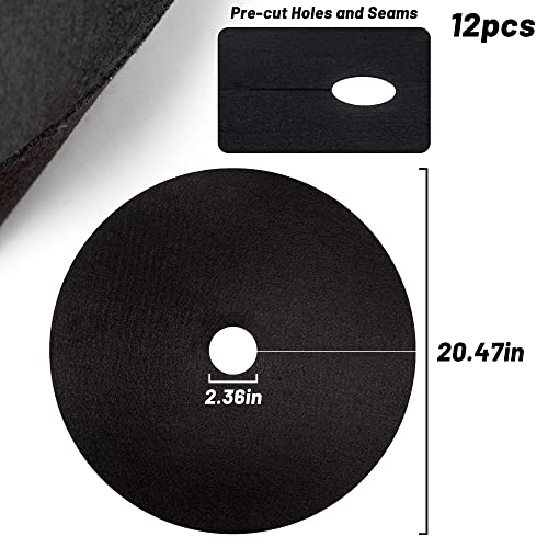 20.47 Inch Non-Woven Tree Mulch Ring（8 Pack）, Weed Barrier Mat,Degradable Tree Mulch Used to inhibit Weed Growth and Landscape Weed Control Plant Root Protection