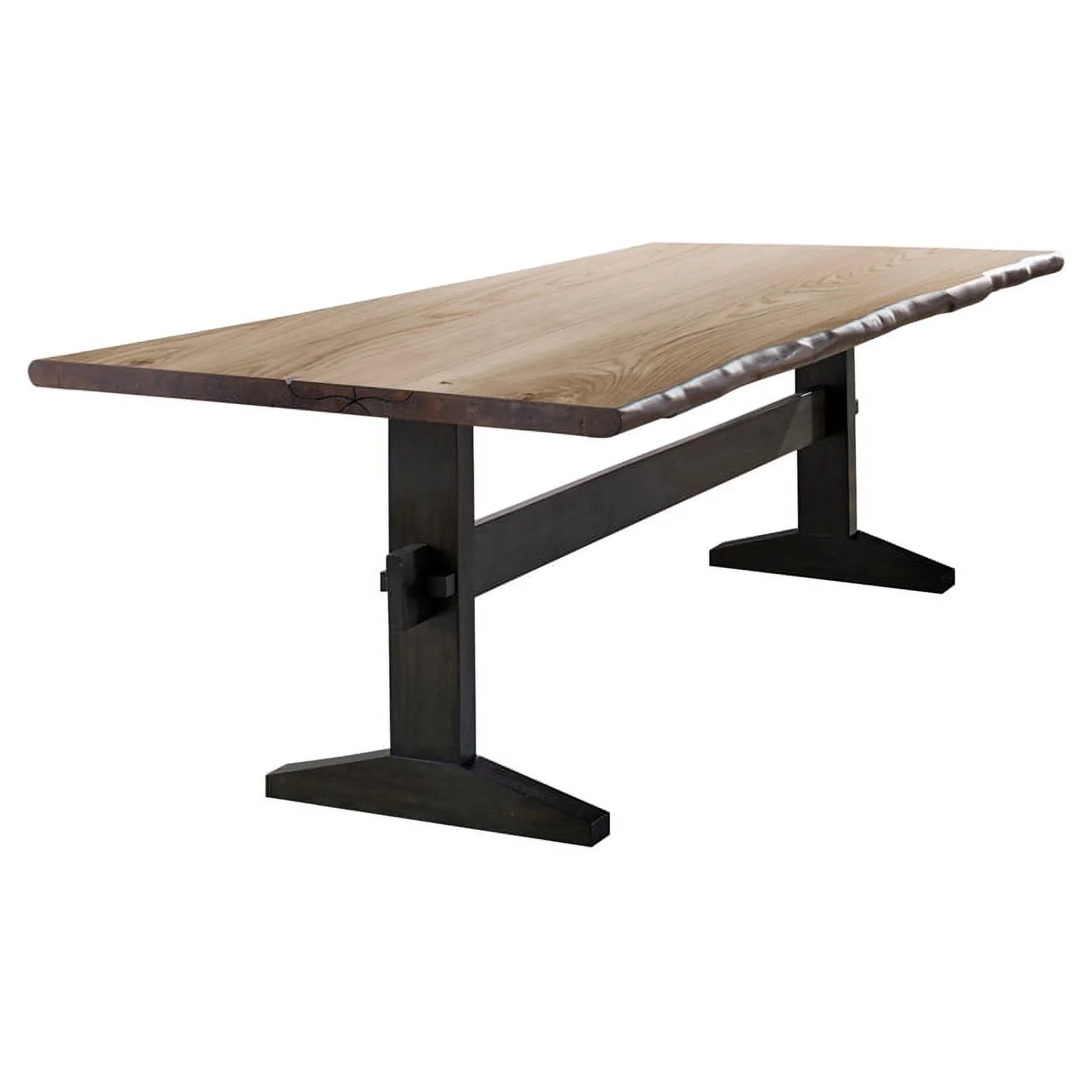 Bexley Rectangular Live Edge Dining Set Natural Honey and Espresso