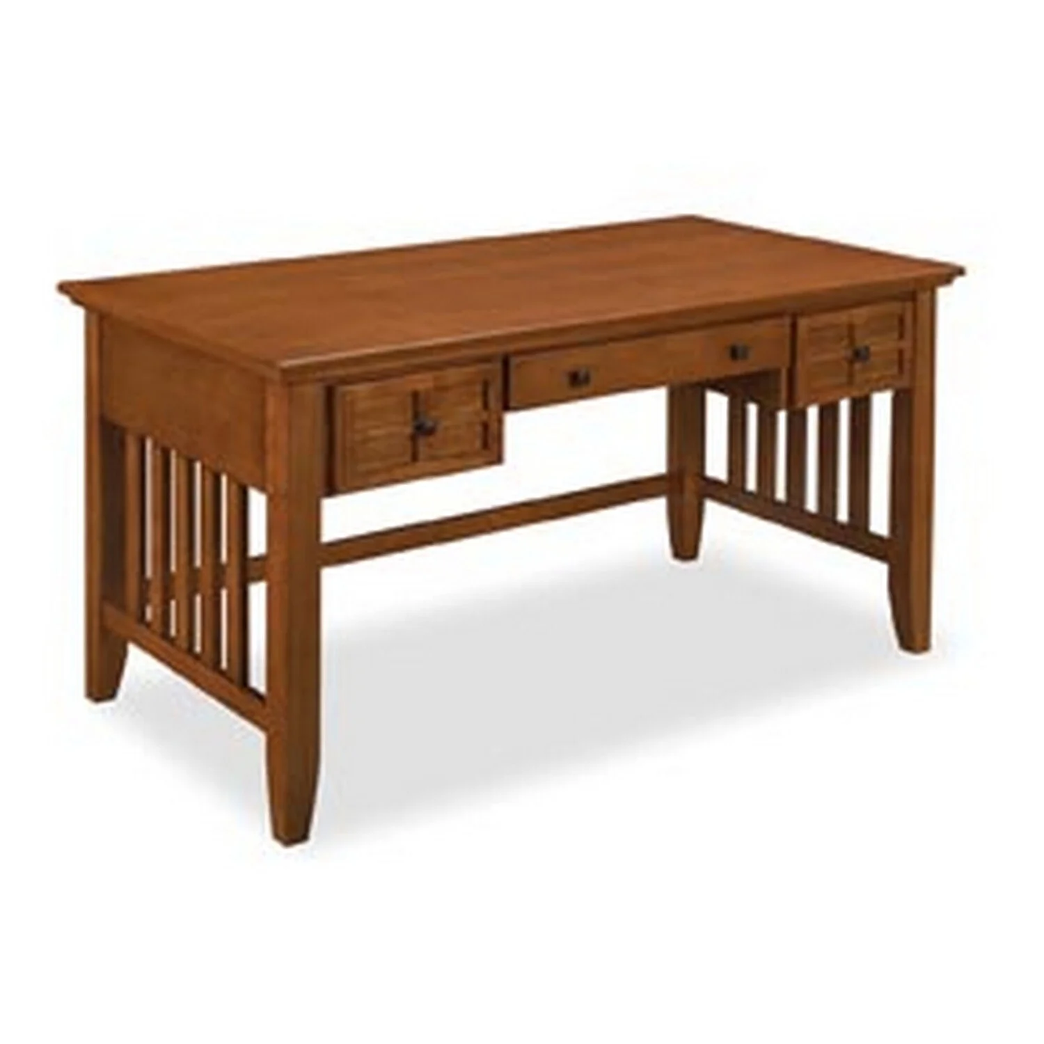 Homestock Mediterranean Mingle Brown Wood Executive Desk