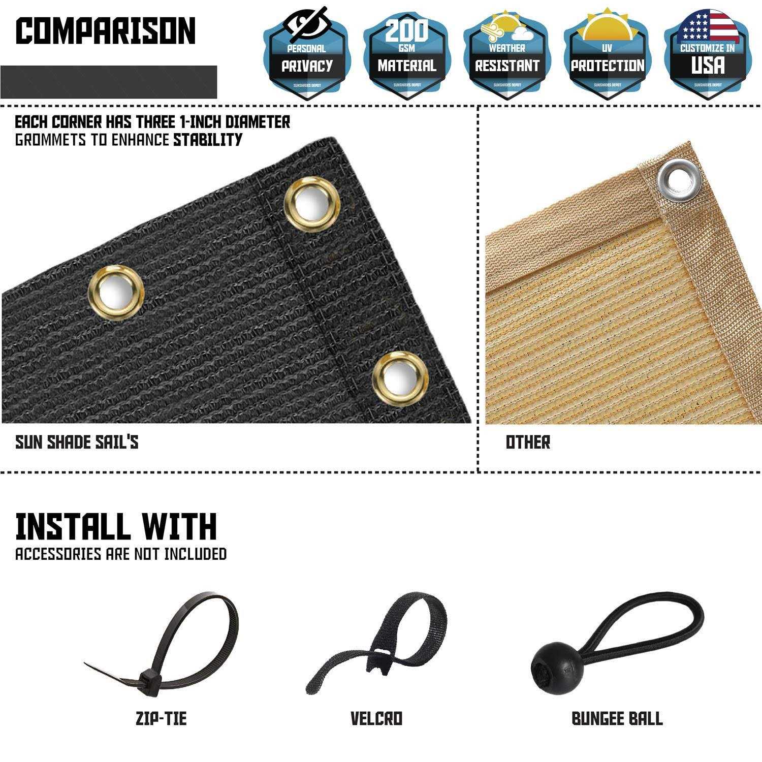 Tang 3 x Residential Commercial Privacy Deck Fence Privacy Screen 200 GSM Weather Resistant Outdoor Protection Fencing - Shop Hardware Tools Online Store