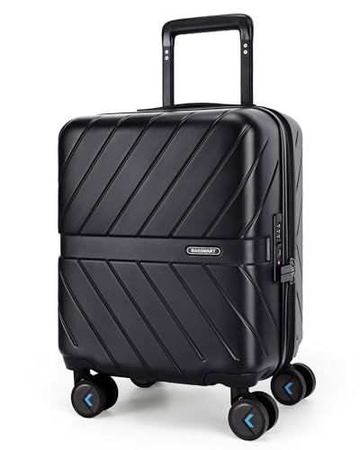BAGSMART Carry On Luggage 22x14x9 Airline Approved With TSA Lock, 1OO% Polycarbonate Hardside Luggage with Spinner Wheels, Durable Hard Shell Carry On Suitcase 20 inch Black