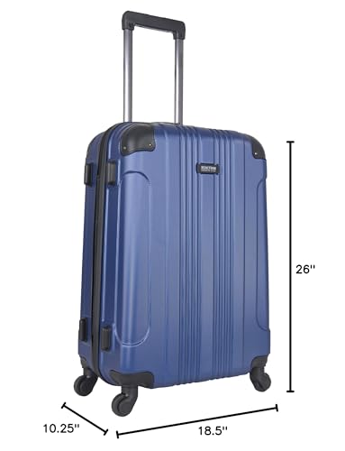 Kenneth Cole REACTION Out of Bounds Lightweight Hardshell 4-Wheel Spinner Luggage, Cobalt Blue, 20-Inch Carry On