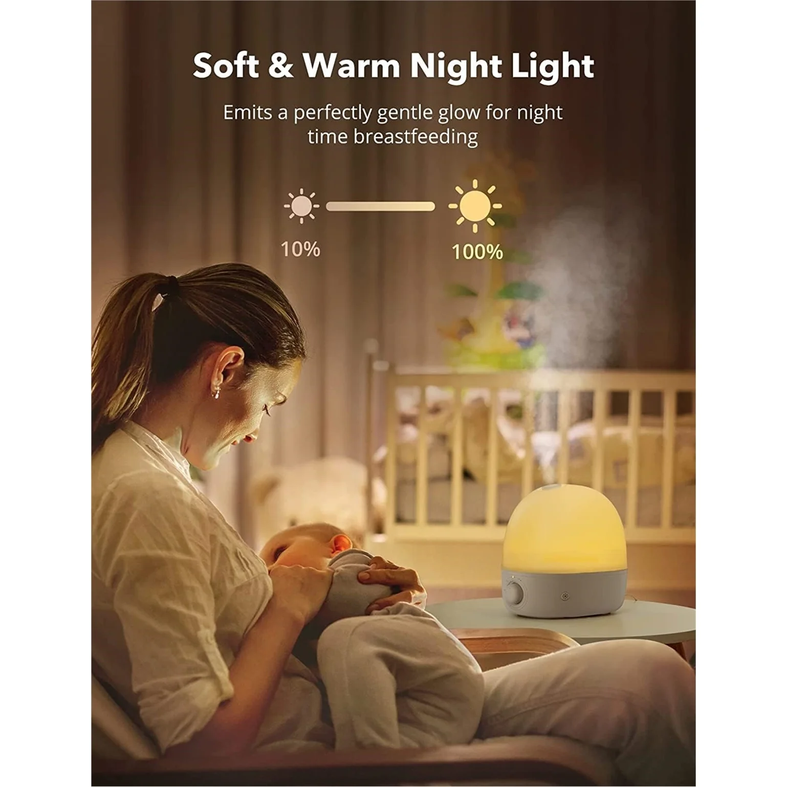 3-in-1 Humidifier, Night Light, and Essential Oil Fragrance Diffuser