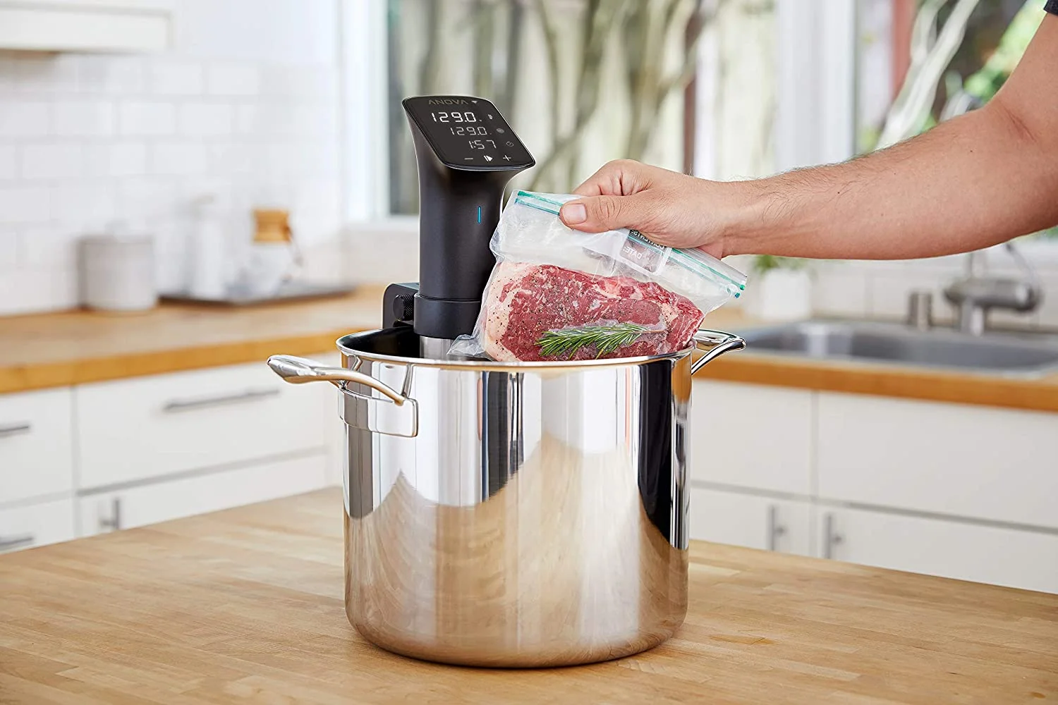 OUWI Sous Vide Precision Cooker Pro, 1200 Watts, Black and Silver