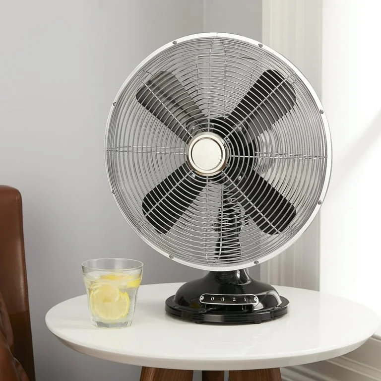 12'' Retro 3-Speed Metal Table Fan