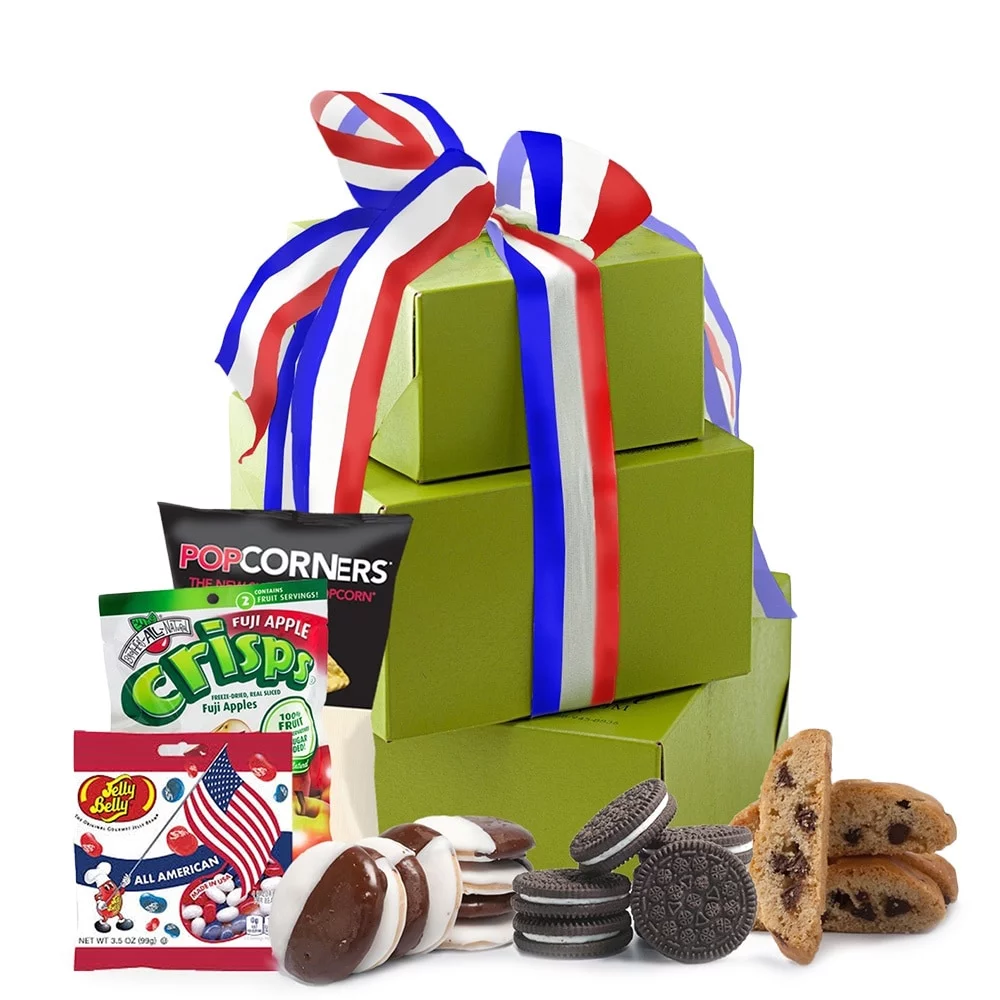 Gluten Free Palace Celebrate Independence Day, July 4th Large Gift Tower, 2 Lb.