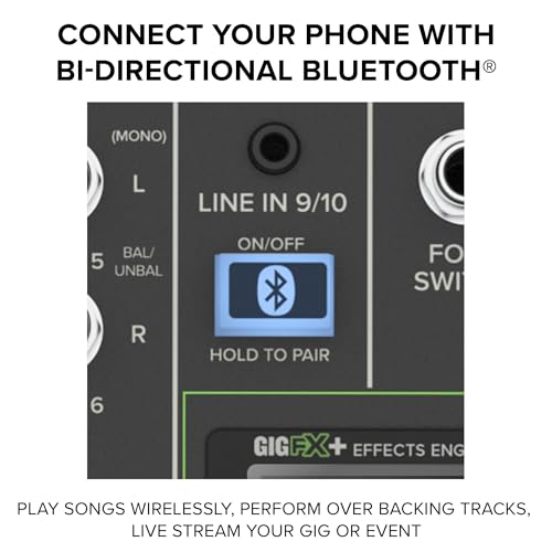 Mackie ProFX10 Go Battery-powered 10-channel Mixer with USB and Enhanced Effects