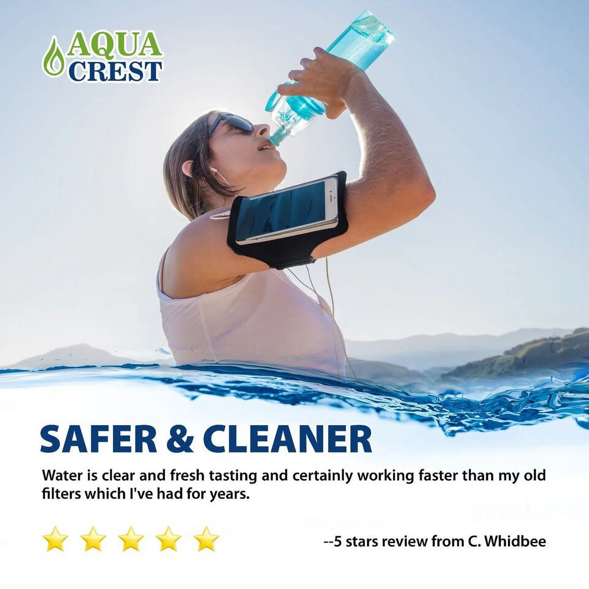 AQUACREST Water Filter Replacement for Berkey® BB9-2® Gravity Water Filter System, Berkey® BB9-2® Black Purification Elements, NSF/ANSI 372 Certified, Pack of 2