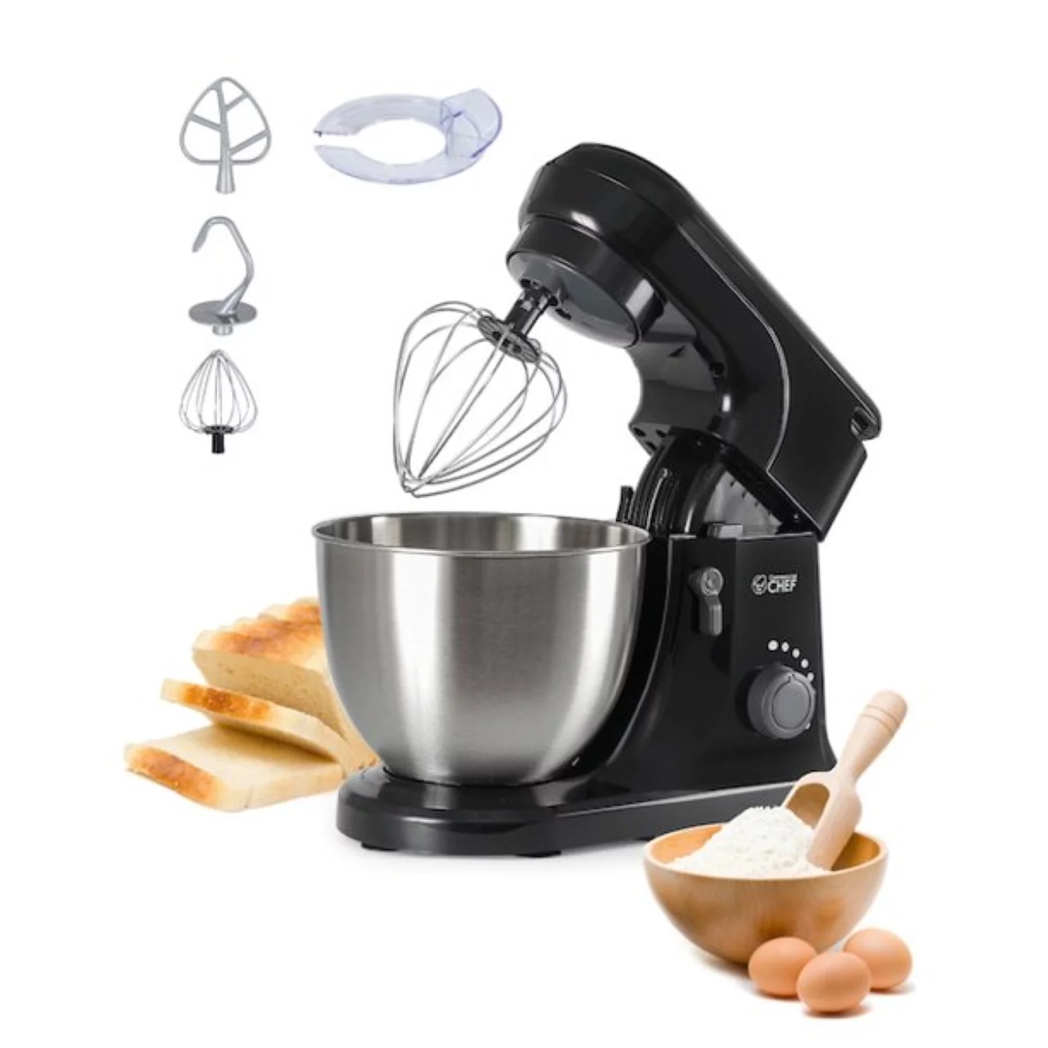 Commercial Chef 4.7 qt. 7-Speed Black Stand Mixer