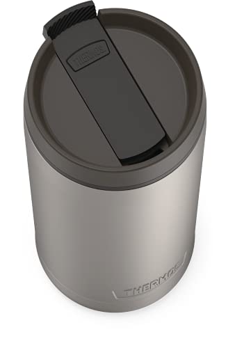THERMOS ALTA SERIES Stainless Steel Tumbler 18 Ounce, Matte Steel/Espresso Black