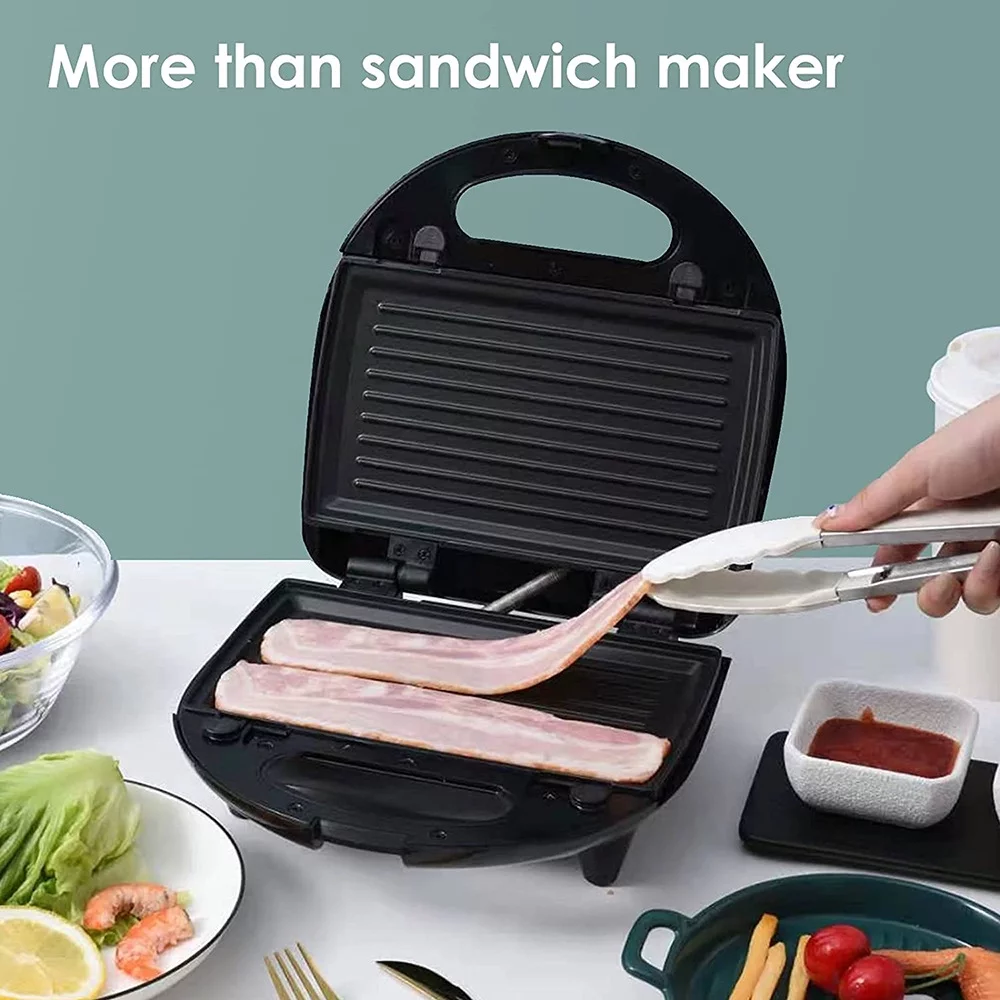 Tomshoo Multifunctional Stainless Steel Breakfast Maker Sandwich, Waffle, and Steak Panini Machine