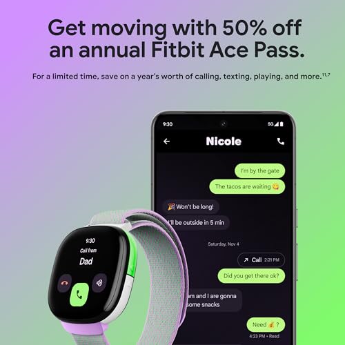 Fitbit Google Ace LTE - Kids Smartwatch with Call, Message, GPS, and Activity-Based Games, Ace Pass data plan required - Mild - Strange Arcade