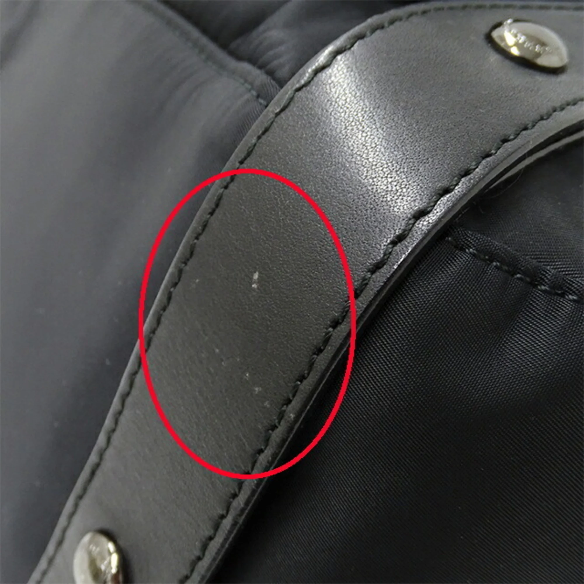 Pre-Owned Burberry blue label BURBERRY BLUE LABEL bag Lady's men handbag nylon leather black Boston (Fair)