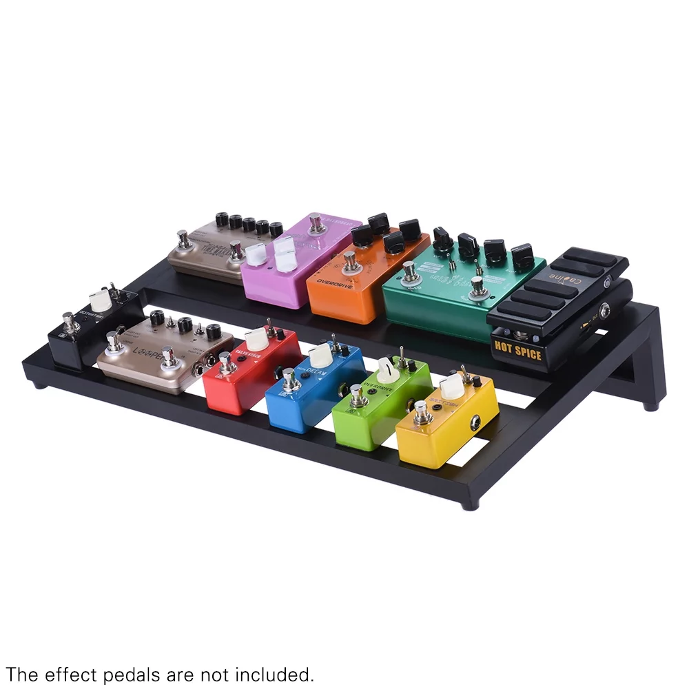 Carevas -3 Portable Guitar Effect Pedal Board Pedalboard Aluminum Alloy with Carrying Bag Pedals Mounting Tapes