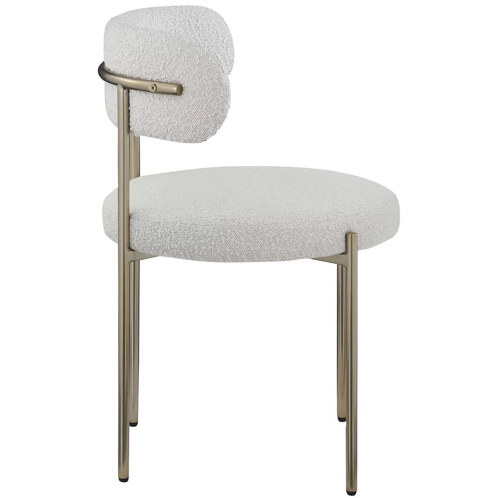 Meridian Furniture Beacon Cream Boucle Fabric Dining Chair