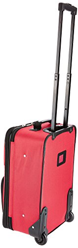 Rockland Fashion Softside Upright Luggage Set, Expandable, Kensington, Black and White, 2-Piece(14/19)