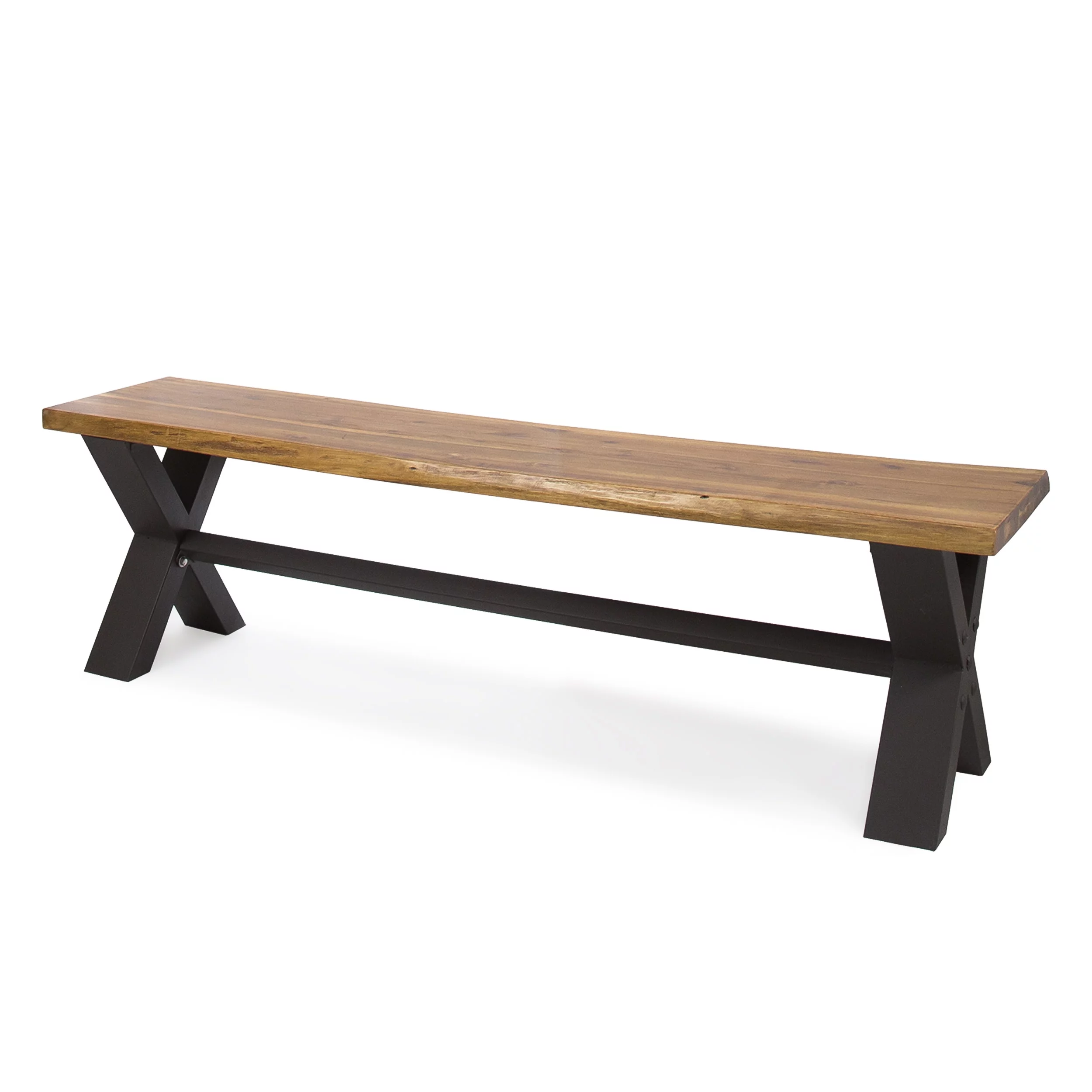 GDF Studio Sanil Outdoor Acacia Wood Dining Bench, Teak