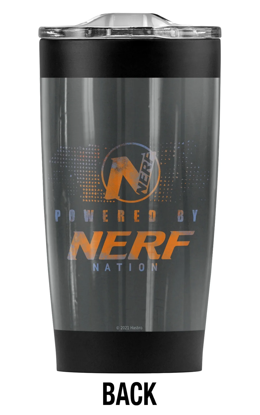 Nerf/Powered By Nerf Nation Stainless Steel Tumbler 20 oz Coffee Travel Mug/Cup, Vacuum Insulated & Double Wall with Leakproof Sliding Lid | Great for Hot Drinks and Cold Beverages