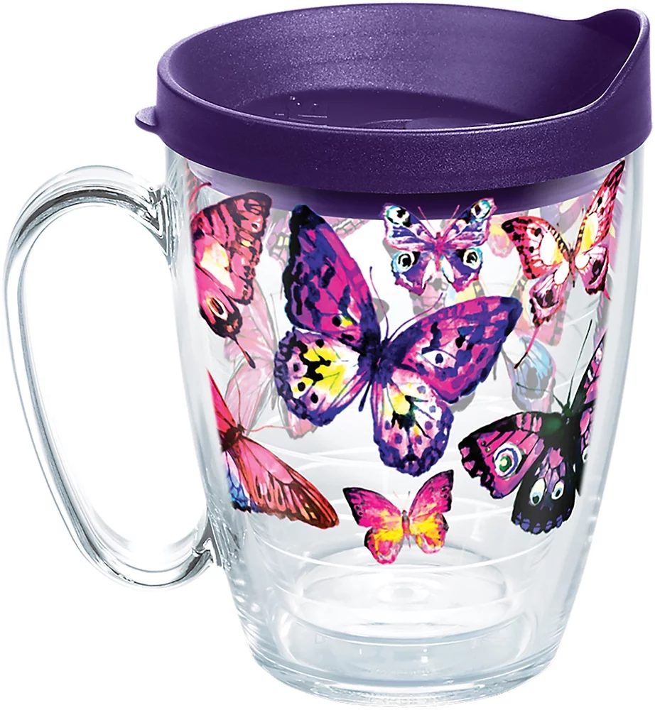 Tervis Butterfly Passion Made in USA Double Walled  Insulated Tumbler Travel Cup Keeps Drinks Cold & Hot, 16oz Mug, Classic
