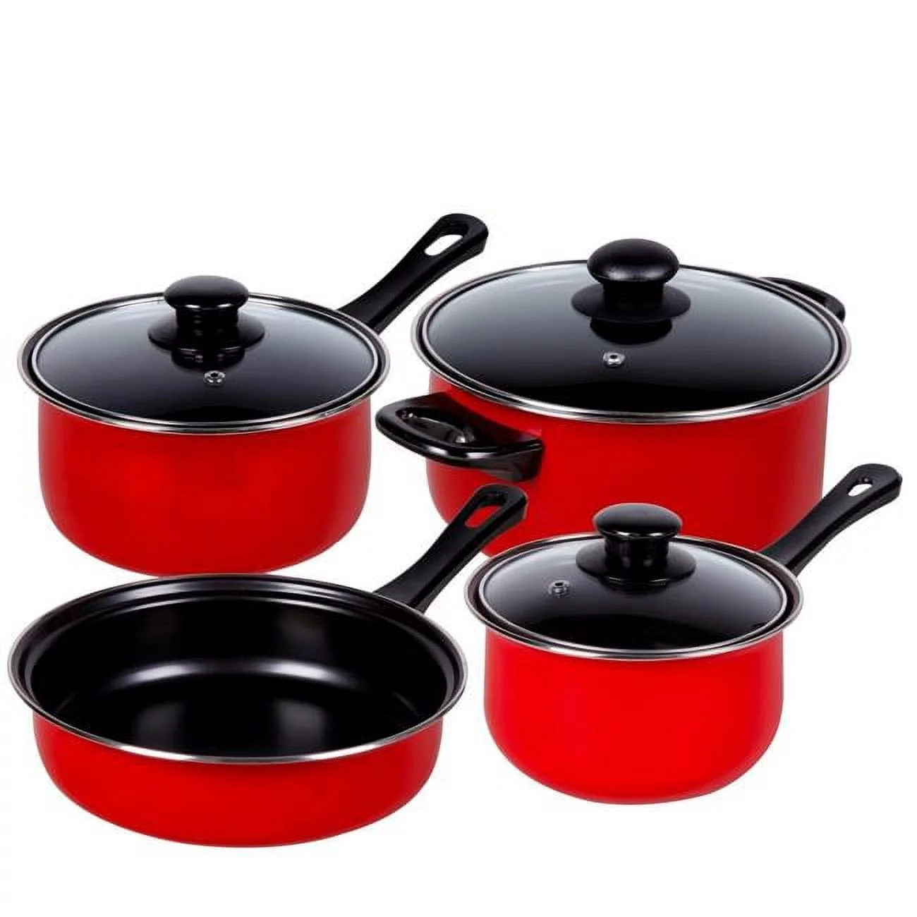 7 Piece Chef Du Jour Cookware Set, True Red