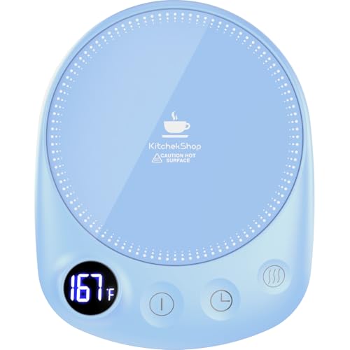 Coffee Mug Warmer - Fastest Heating & Highest Temperature, Coffee Cup Warmer for Desk Auto Shut Off, 4 Temp Settings & 1-12H Timer, Smart Electric Beverage Warmer for Coffee, Tea (Black)