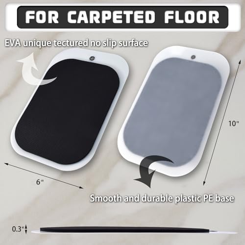 4 Pack Large Furniture Movers Sliders for Carpet, 10